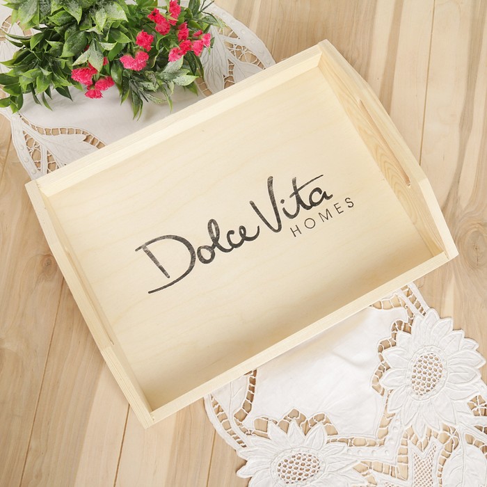 Поднос с декором 40х30х7,5 см