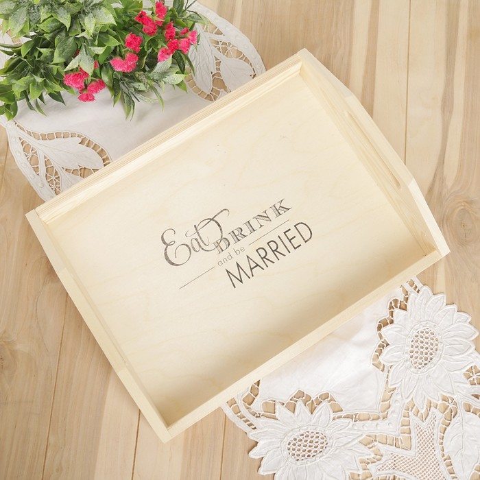 Поднос с декором 40х30х7,5 см