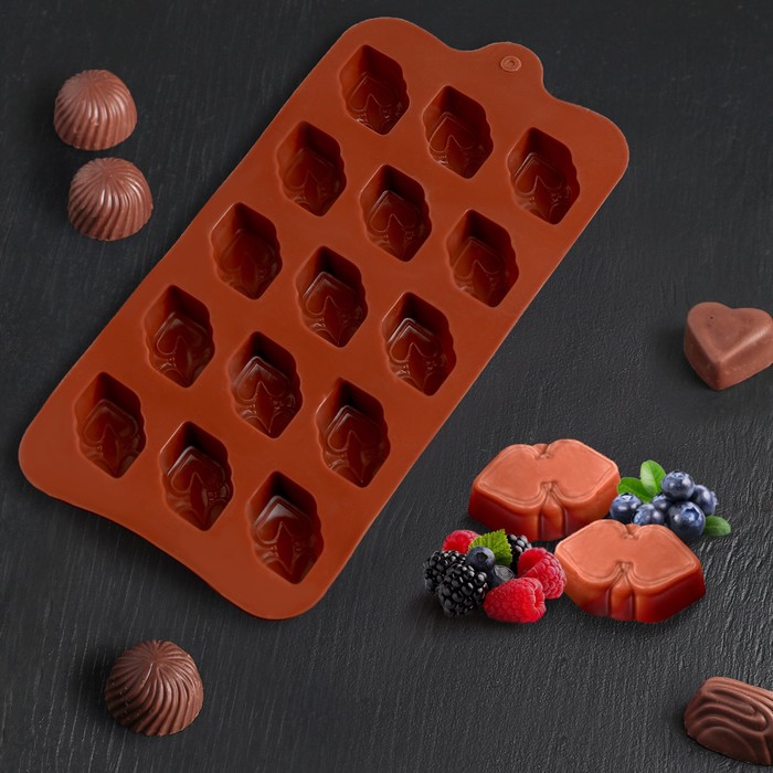 Форма для льда и шоколада "Шоколатье", 15 ячеек