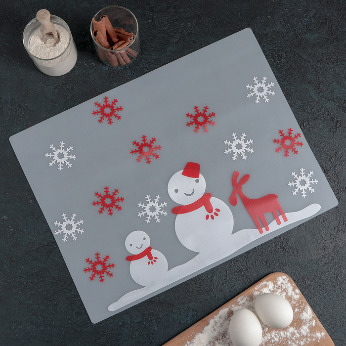 Коврик прозрачный 40х30 см "Новый год"