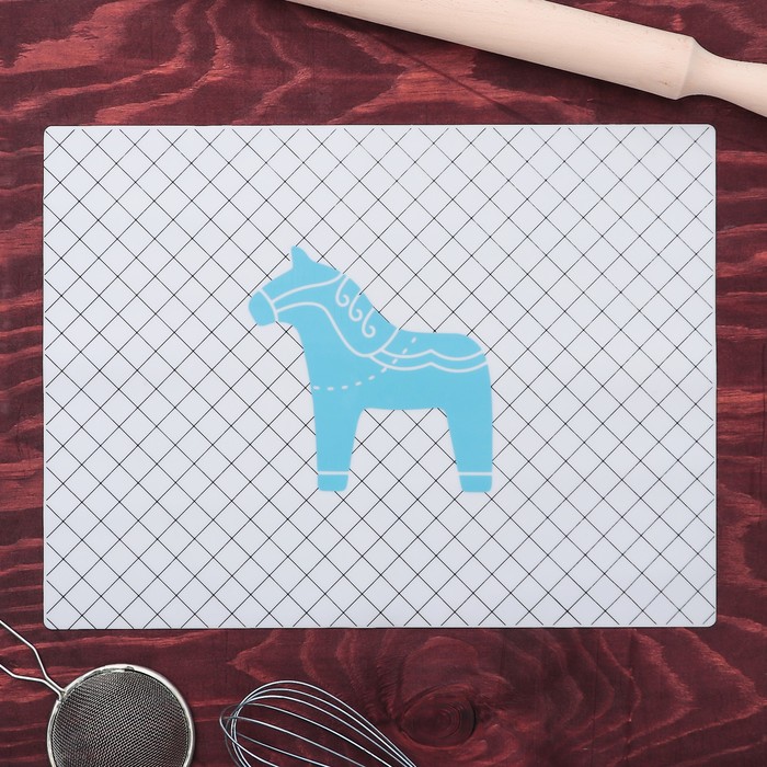 Коврик 40х30 см "Лошадка на белом"