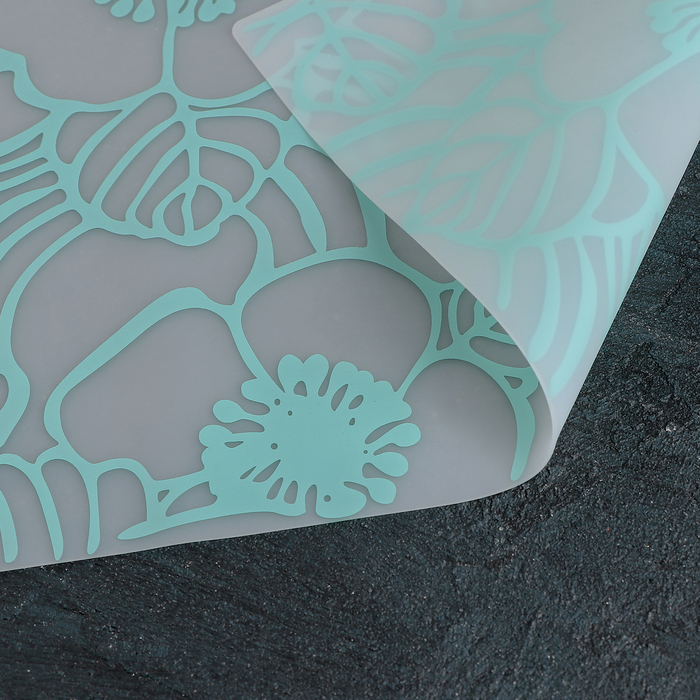 Коврик прозрачный 40х30 см "Цветы"