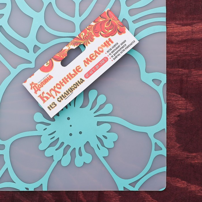 Коврик прозрачный 40х30 см "Цветы"