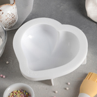 Форма для муссовых десертов и выпечки Доляна «Сердце малое», 17,5×4,7 см, цвет белый - Фото 3