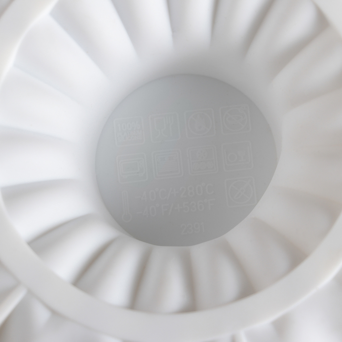 Форма для выпечки и муссовых десертов 19 см "Сладкая фантазия", цвет белый