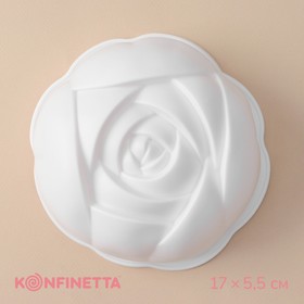 Форма для муссовых десертов и выпечки Доляна «Роза», 17×5,5 см, цвет белый Ош
