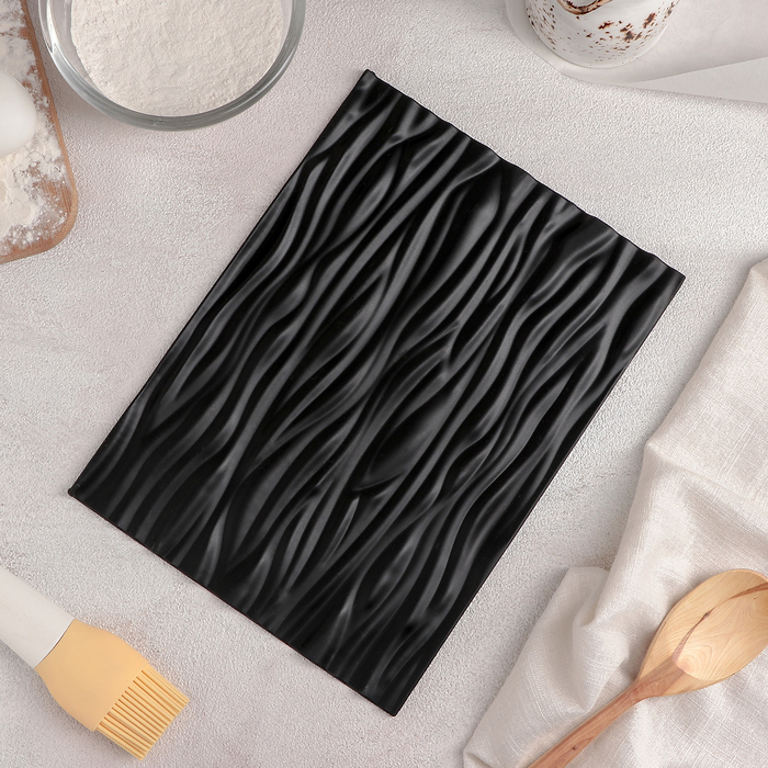 Коврик текстурный "Классика", цвет черный