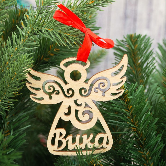 Новогодняя подвеска на елку, ангел «Вика» фотографии