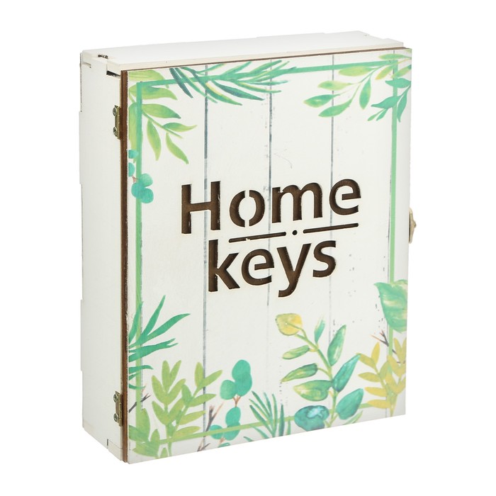 Ключница деревянная "Листья"