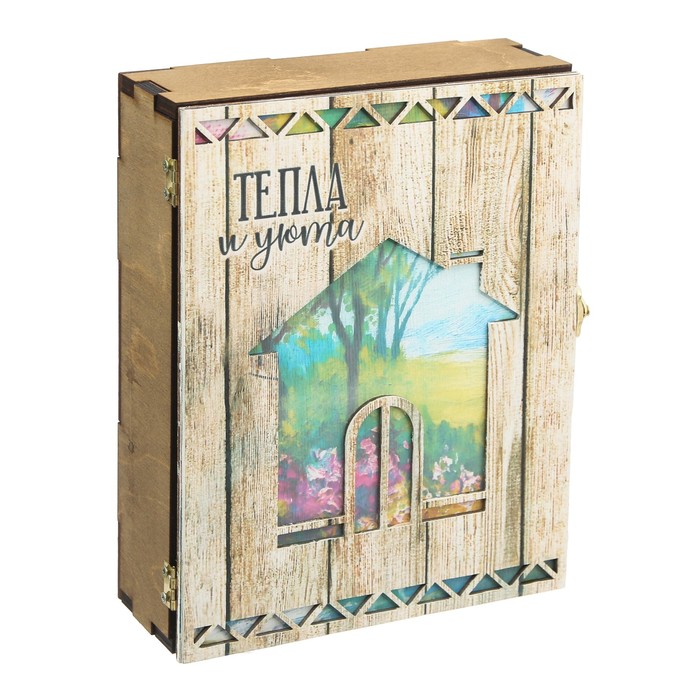Ключница деревянная "Домик"