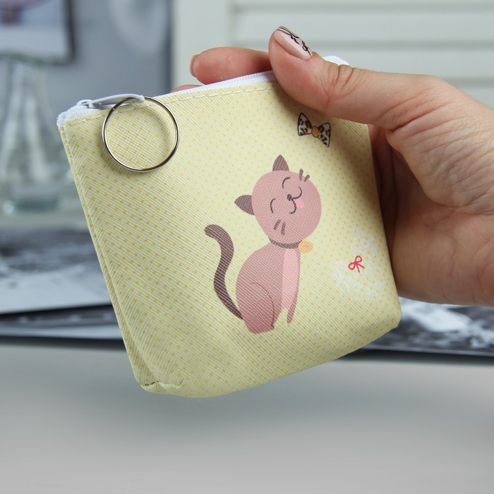 Кошелёк детский "Котики", отдел на молнии, МИКС