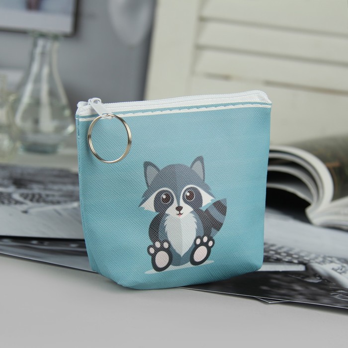 Кошелёк детский "Еноты", отдел на молнии, МИКС