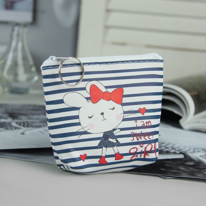 Кошелёк детский "Зайчики", отдел на молнии, МИКС