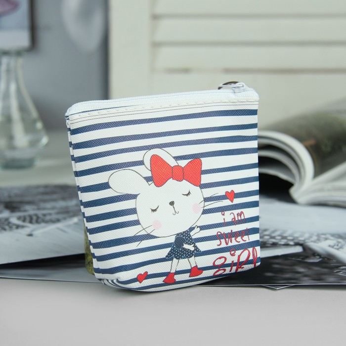 Кошелёк детский "Зайчики", отдел на молнии, МИКС