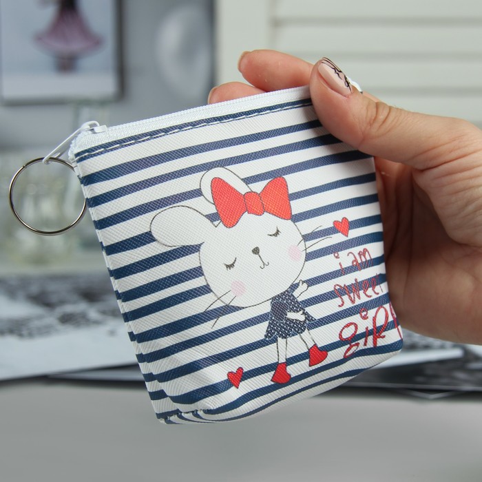 Кошелёк детский "Зайчики", отдел на молнии, МИКС