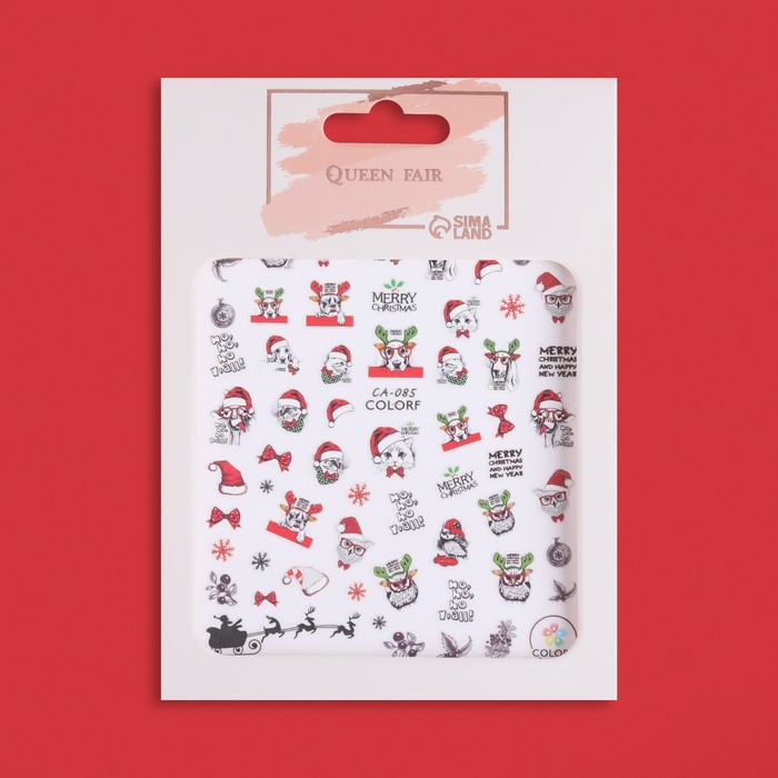 

Наклейки для ногтей «Christmas animals»