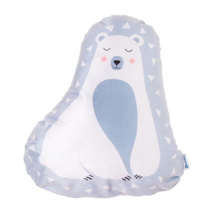 Подушка "Крошка Я" Мишка 38х44 см, велюр, 100% п/э