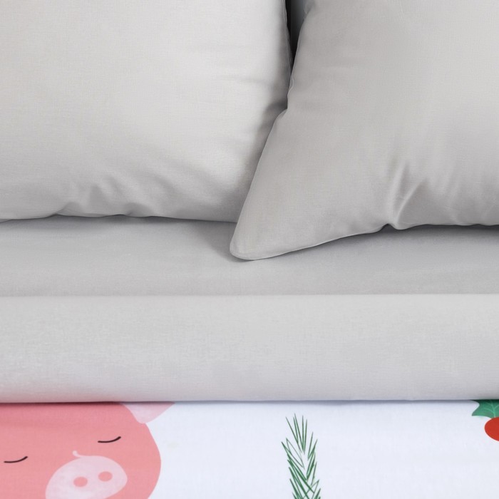 Постельное бельё "Этель" евро Sweety pig 200*215 см, 220*240 см, 70*70 см - 2 шт, поплин