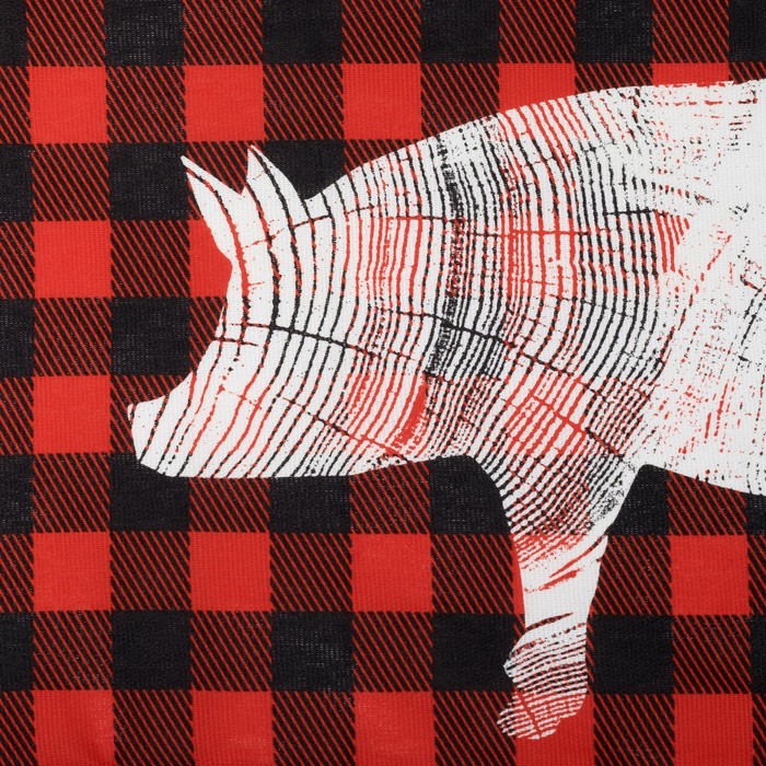 Набор "Доляна" Свинка, полотенце 34х59 см, лопатка 20х5 см, фетровый носок 16х23 см