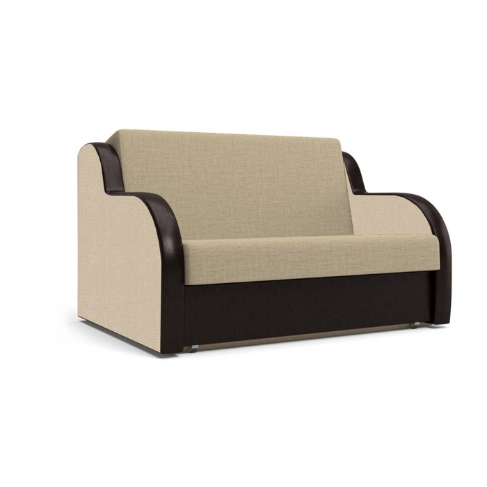 Диван  "БАРНИ", ткань арбен, цвет савана камель-теос дарк браун, спальное место 122х192 см