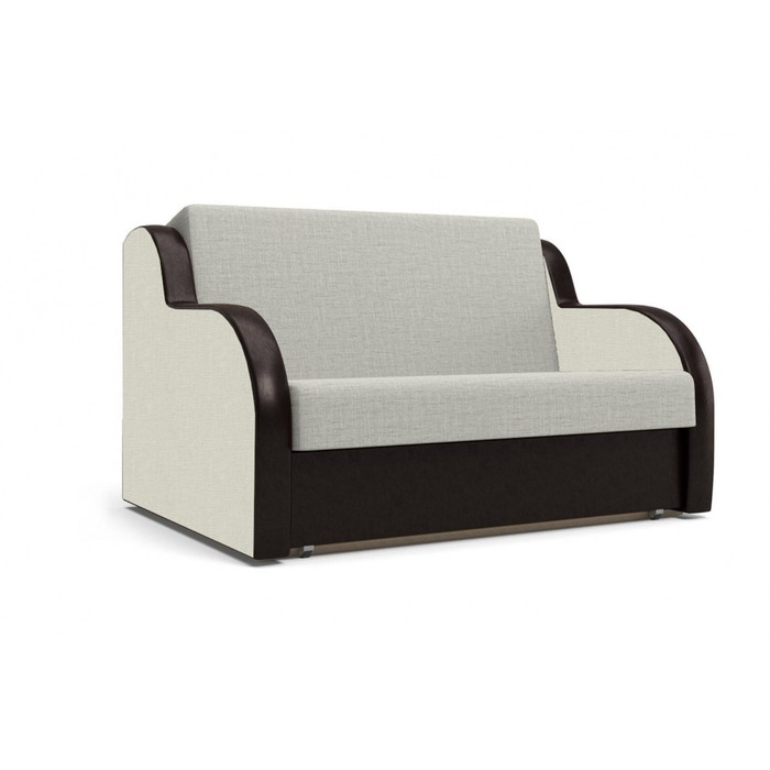 Диван  "БАРНИ", ткань арбен, цвет савана милк-теос блек,  спальное место 122х192 см