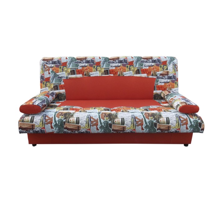 Диван-книжка "Кадет-3", 2020х1000х900 мм, обивка коллаж 1/гулливер 16, цвет коралл
