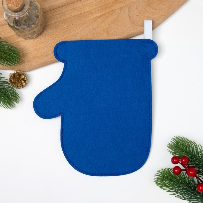 Набор "Доляна" Счастья в Новом Году,полотенце44х72см,лопатка20х5см,фетровая варежка14х22см