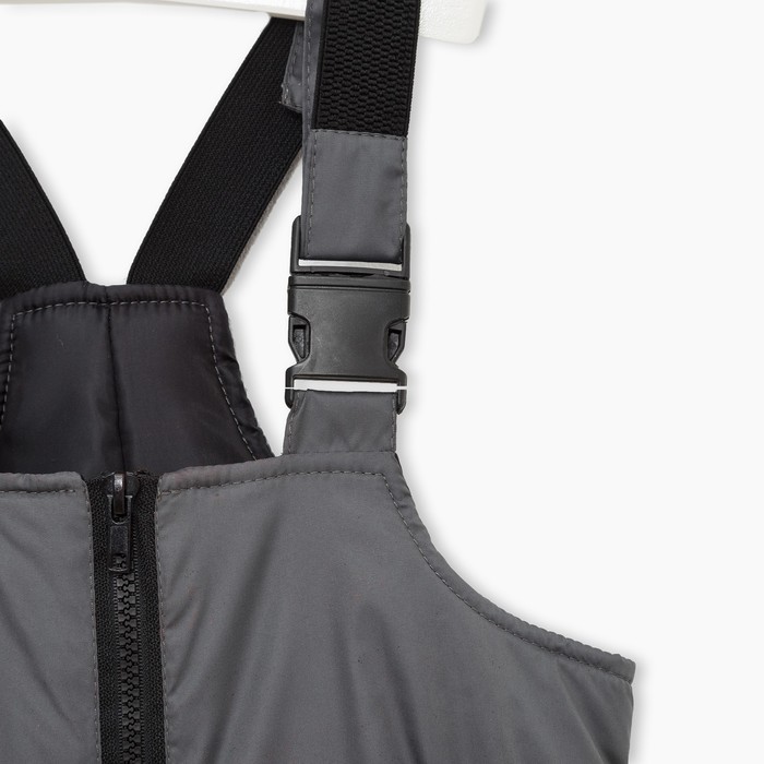 Полукомбинезон зимний для мальчика, рост 110 см, цвет тёмно-серый