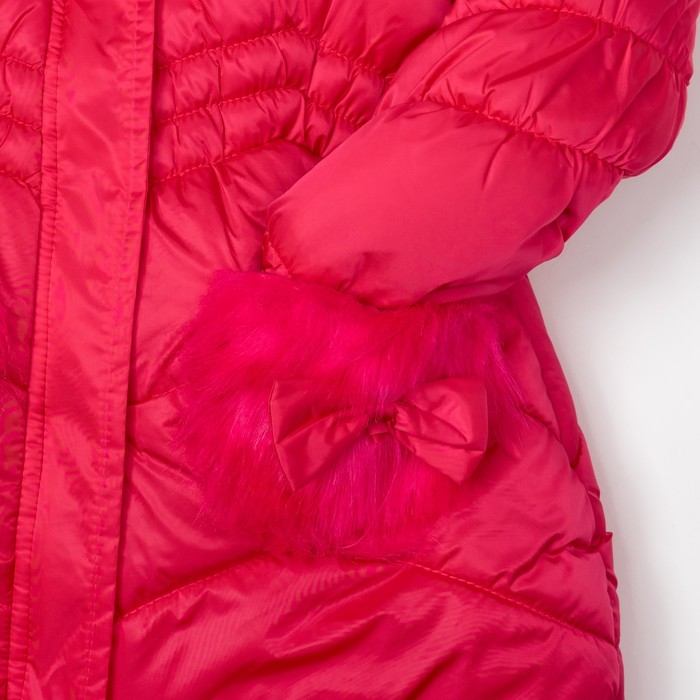 Куртка для девочки "Меховые кармашки", рост 116-122 см, цвет розовый