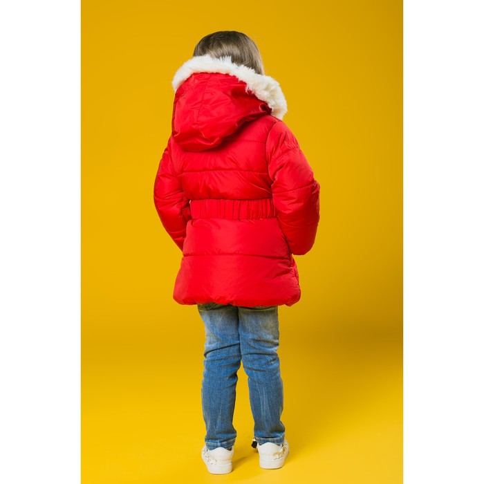 Куртка для девочки "Розочка", рост 110-116 см, цвет красный