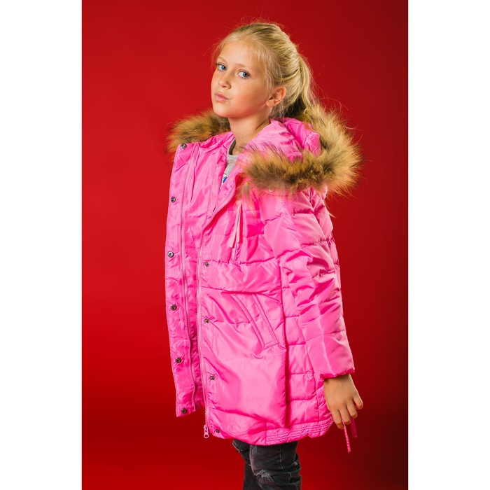 Куртка для девочки "Зима", рост 134-140 см, цвет розовый