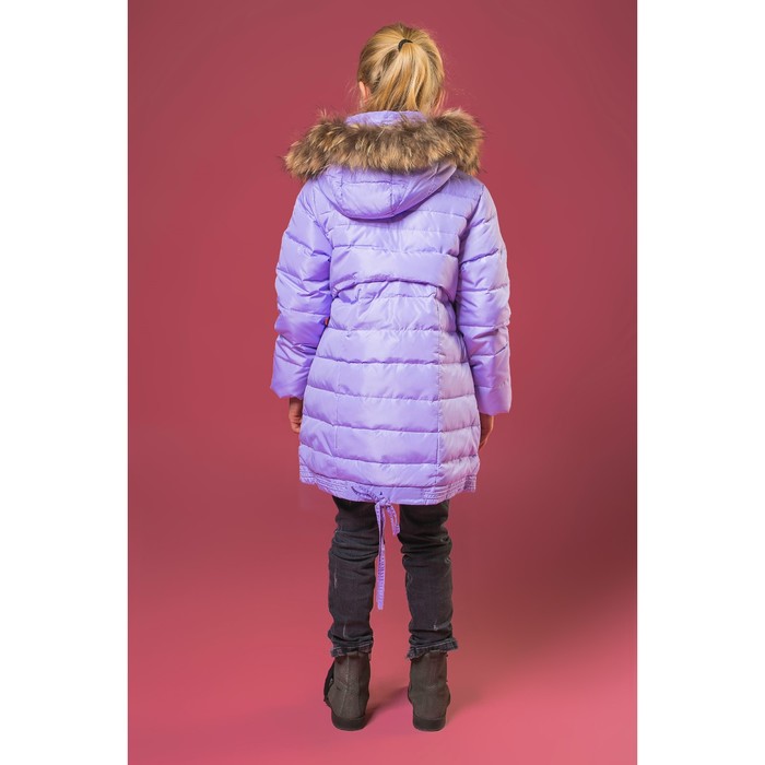 Куртка для девочки "Зима", рост 116-122 см, цвет сиреневый