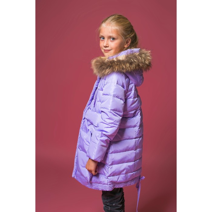 Куртка для девочки "Зима", рост 116-122 см, цвет сиреневый