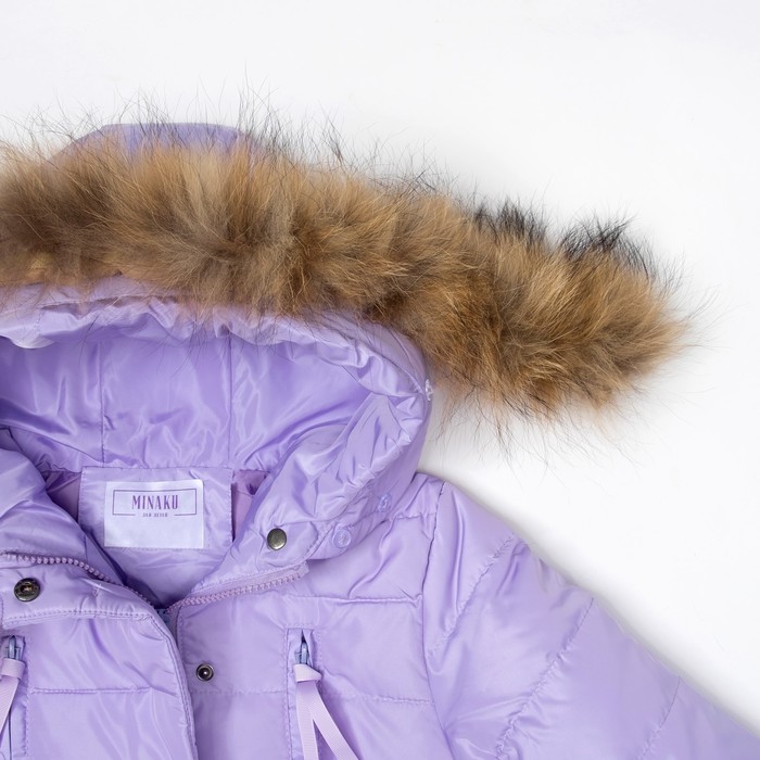 Куртка для девочки "Зима", рост 122-128 см, цвет сиреневый