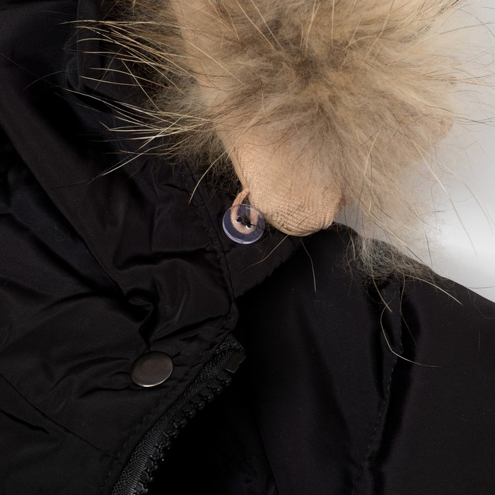 Куртка для девочки "Зима", рост 140-146 см, цвет чёрный