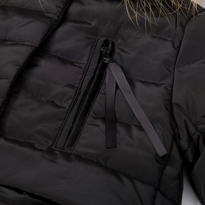 Куртка для девочки "Зима", рост 140-146 см, цвет чёрный