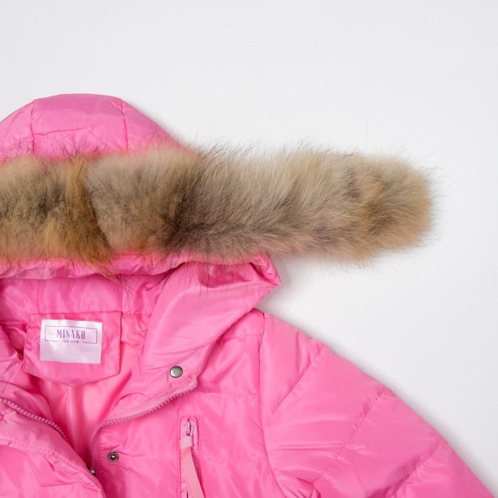 Куртка для девочки "Зима", рост 122-128 см, цвет розовый