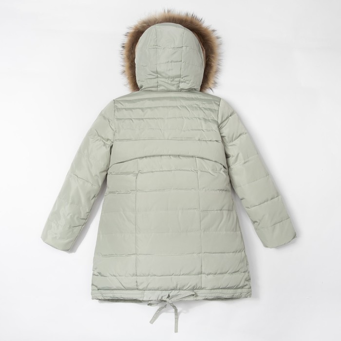 Куртка для девочки "Зима", рост 116-122 см, цвет серо-зелёный