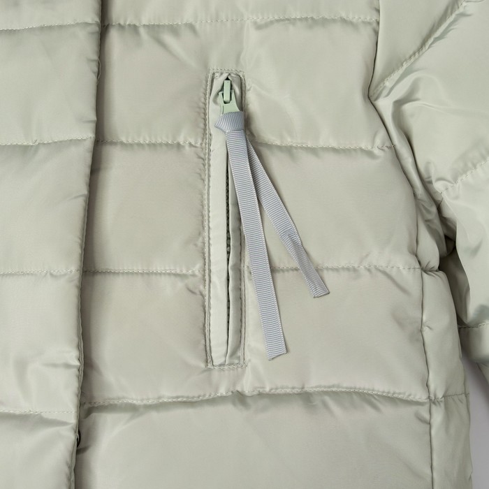 Куртка для девочки "Зима", рост 122-128 см, цвет серо-зелёный