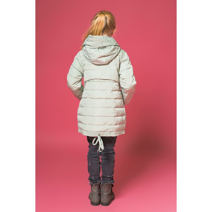 Куртка для девочки "Зима", рост 134-140 см, цвет серо-зелёный