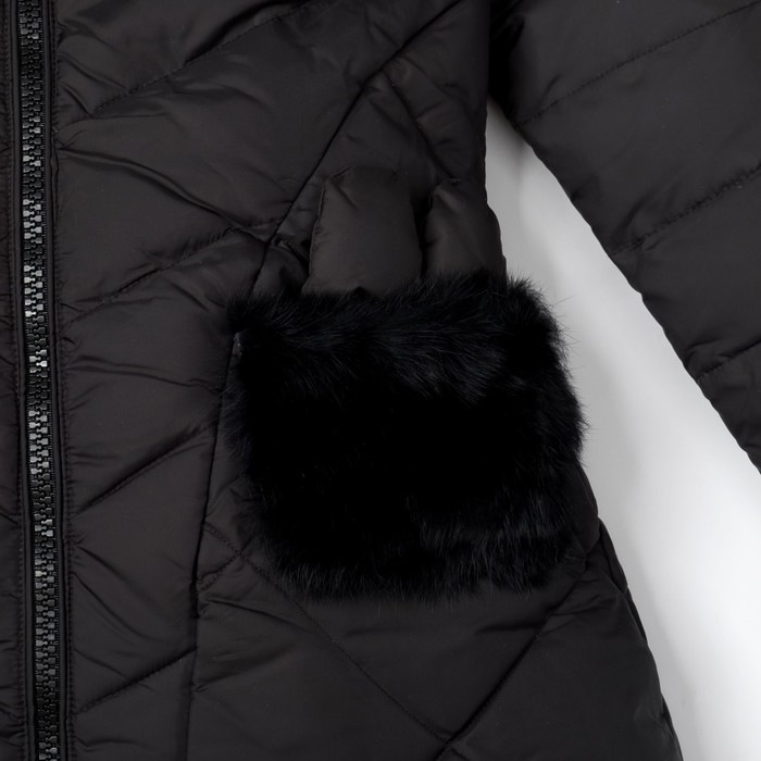 Куртка для девочки "Милашка", рост 140-146 см, цвет чёрный