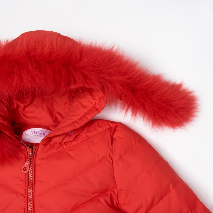 Куртка для девочки "Милашка", рост 122-128 см, цвет красный