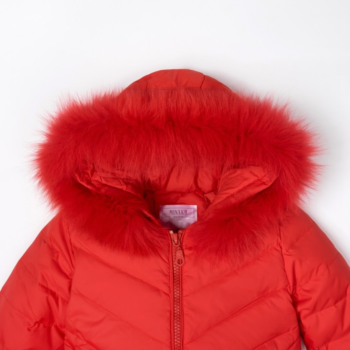 Куртка для девочки "Милашка", рост 140-146 см, цвет красный