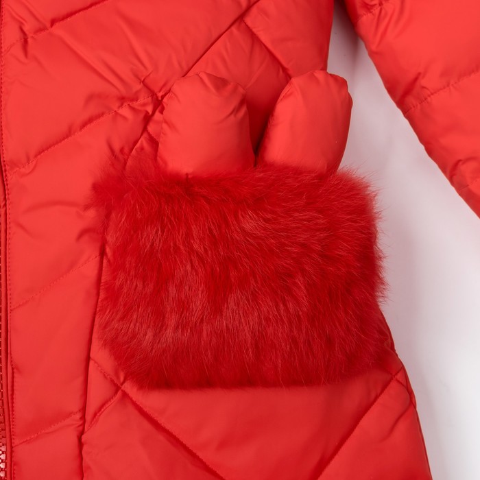 Куртка для девочки "Милашка", рост 140-146 см, цвет красный