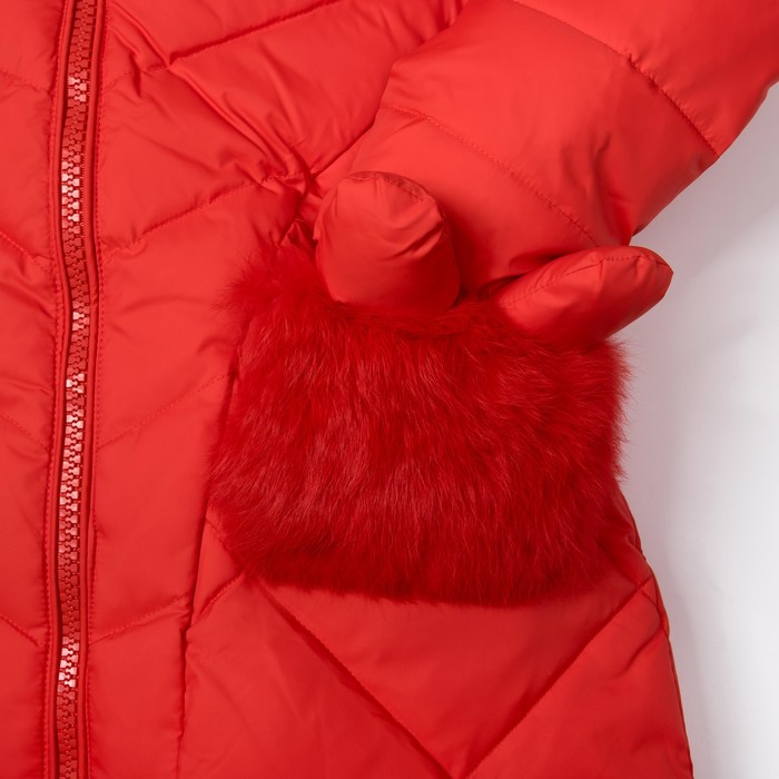 Куртка для девочки "Милашка", рост 140-146 см, цвет красный