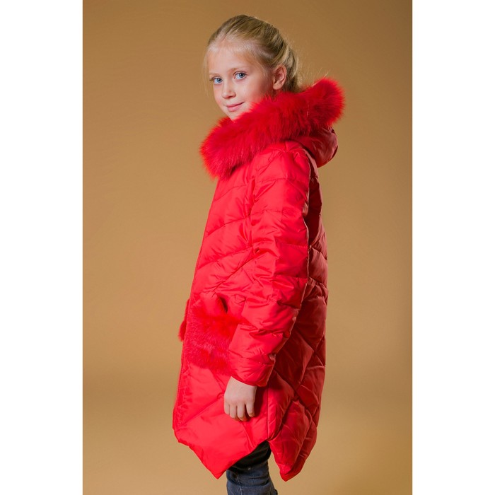 Куртка для девочки "Милашка", рост 140-146 см, цвет красный