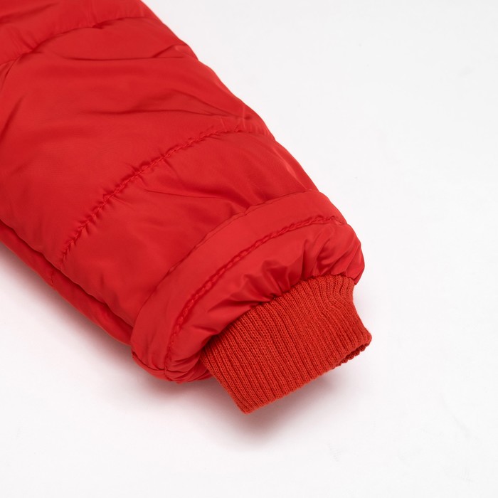 Куртка удлиненная для девочки "Золотые пуговки", рост 116-122 см, цвет красный