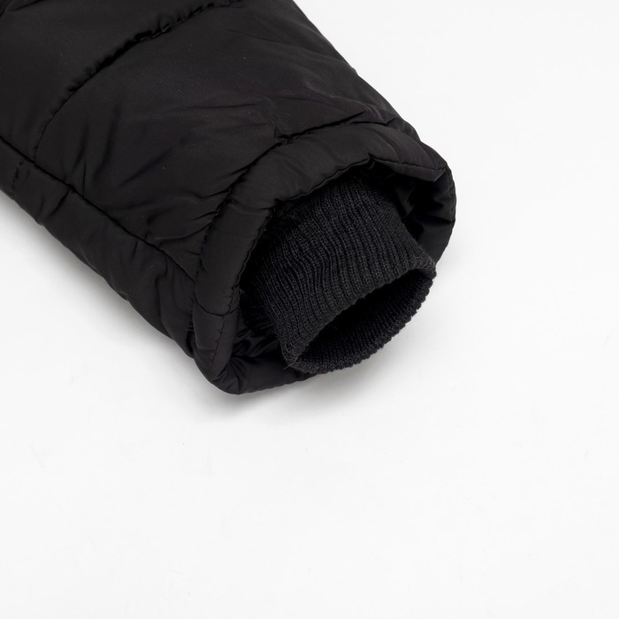 Куртка удлиненная для девочки "Золотые пуговки", рост 122-128 см, цвет чёрный