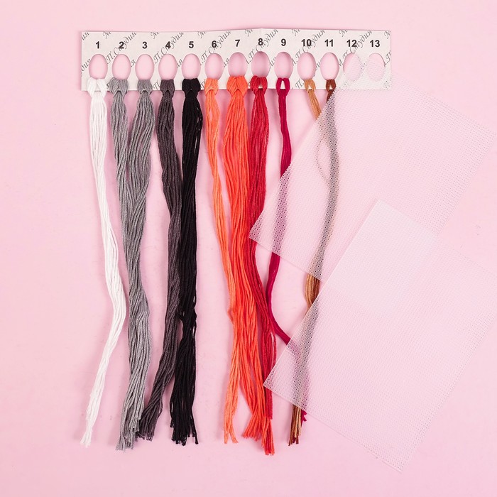 Вышивка на пластиковой канве "Вестник зимы" 13*9 см