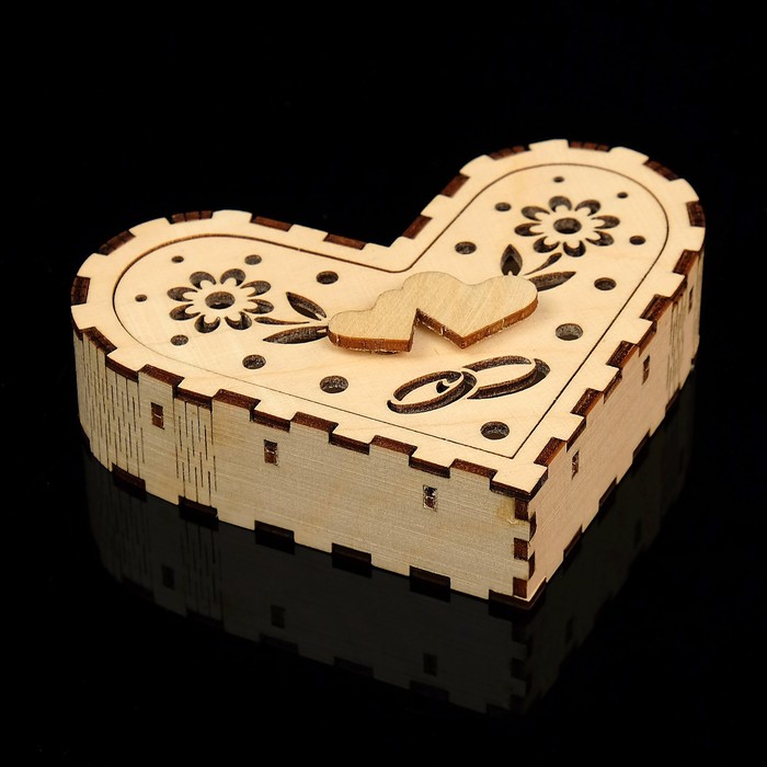 Шкатулка "Сердце", 13х11х3 см